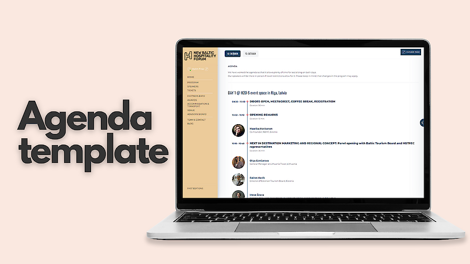 Centralize event content with Confenta dynamic agenda