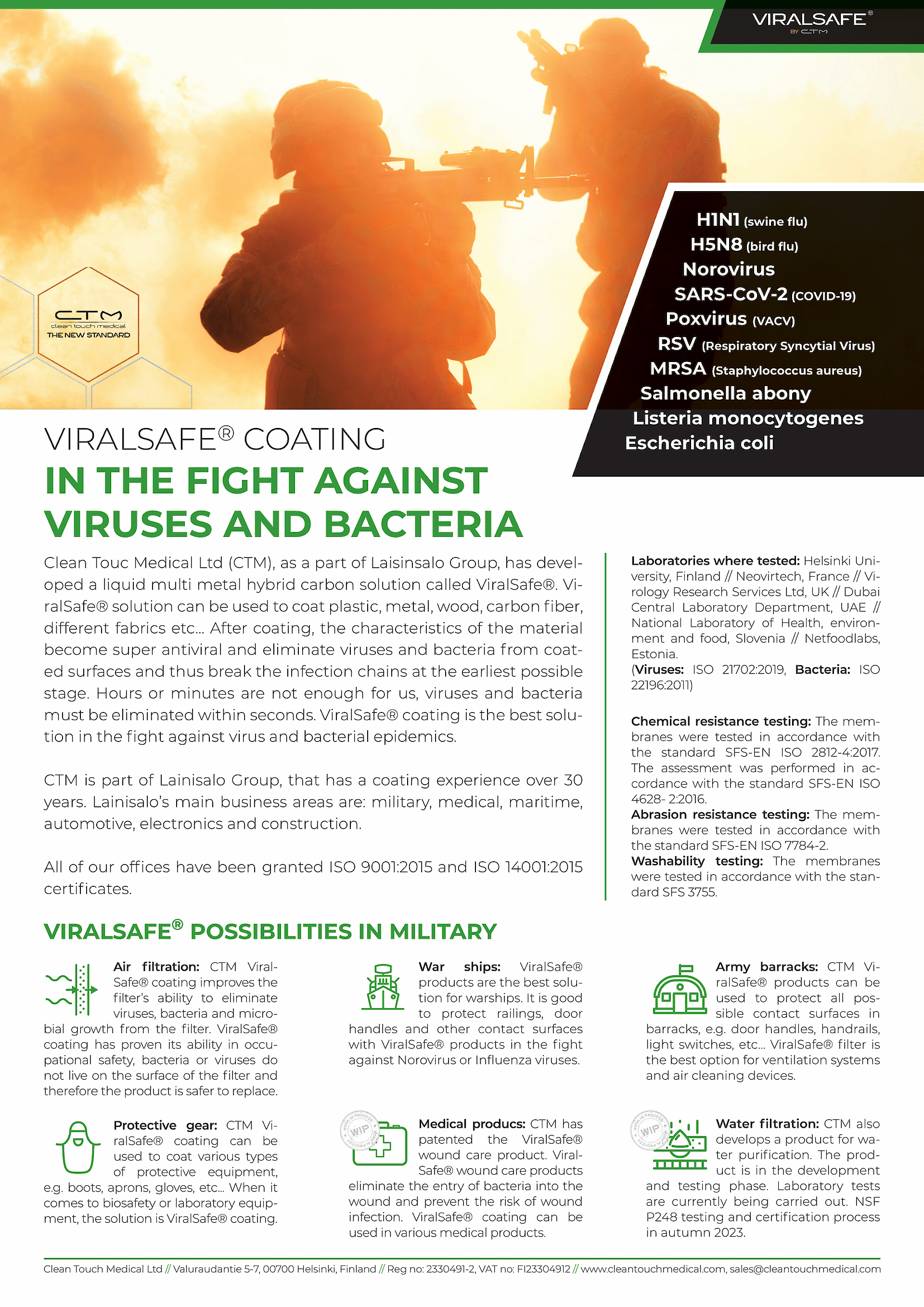 ViralSafe Coating — Long-Lasting Antimicrobial Surface Protection