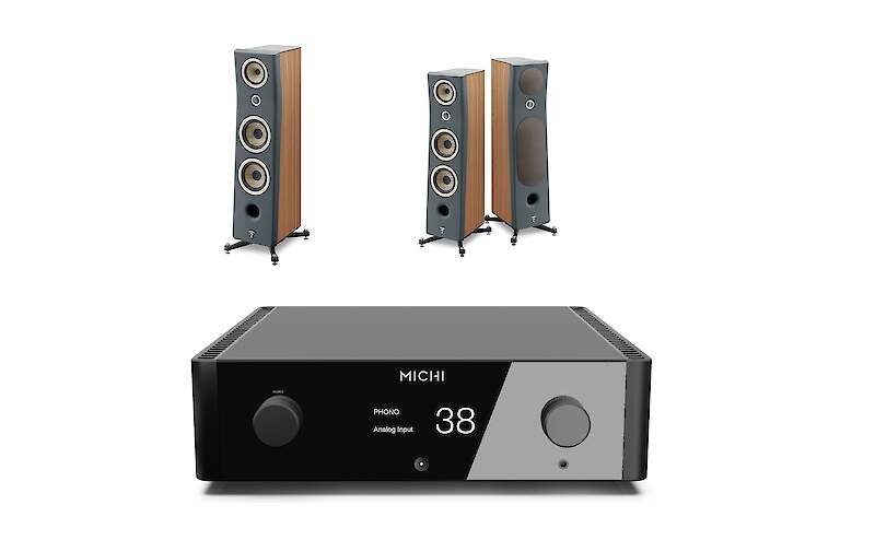 Focal -i, Kanta N°3 stereokaiuttimet Rotel Michi X3 stereovahvistin