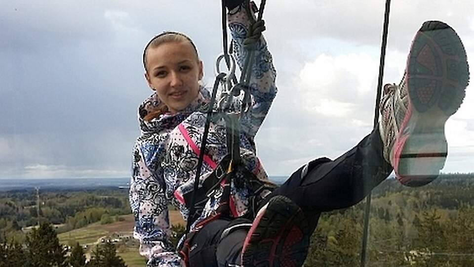 Спуск в Кёйель со смотровых башен Вырумаа